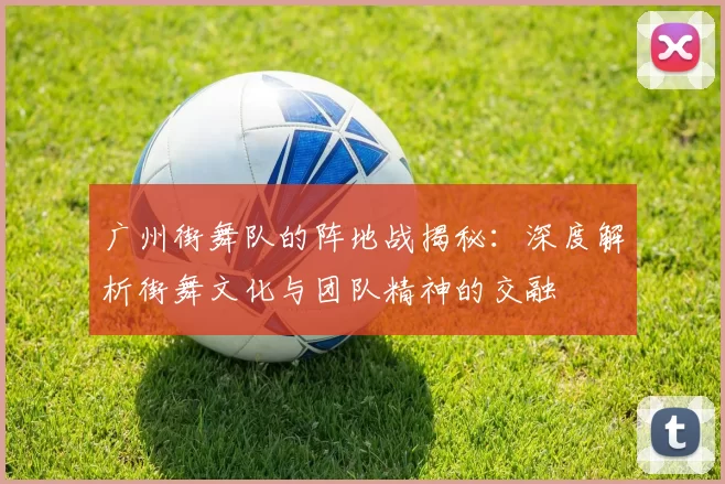 广州街舞队的阵地战揭秘：深度解析街舞文化与团队精神的交融